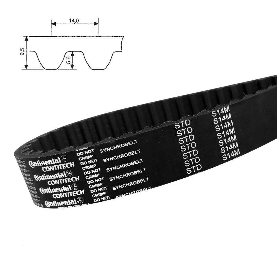 Ozubený remeň STD S14M 1400 šírka 40 mm CONTINENTAL 100 zubov